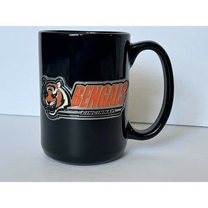 Cincinnati Bengals Mug with Metal Emblem NFL Football Super Bowl Liquid Logo